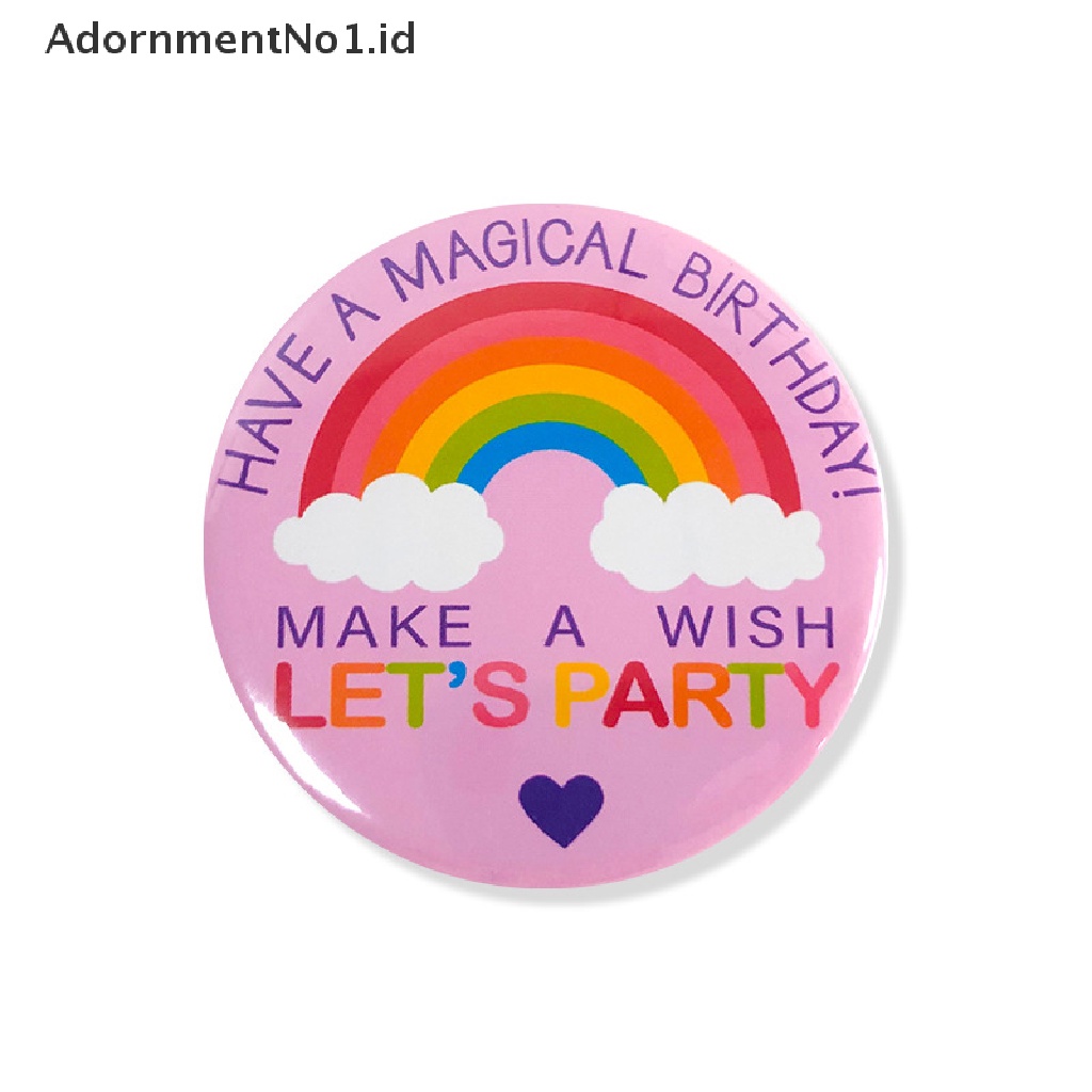 [AdornmentNo1] Happy Birthday Badge Bros Pin Button Badge Berbagai Pola Birthday Party Badge Ulang Tahun Kekinian Dekorasi Pesta [ID]