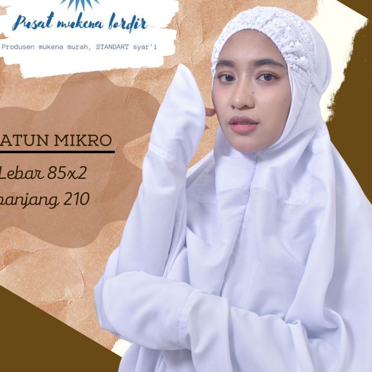 SIAP KIRIM K852 Mukena Khadijah, mukena polos, mukena putih polos/ mukena terusan dewasa/ mukena lan