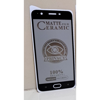 Tempered Glass Ceramic Matte Privacy Anti Spy Oppo A57 Pelindung Layar Handphone Oppo A57