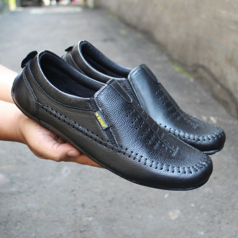 Sepatu Kerja Pansus Pria Murah Slop Pansus Bahan Kulit Asli Semi Formal Nyaman Keren Santai ©
