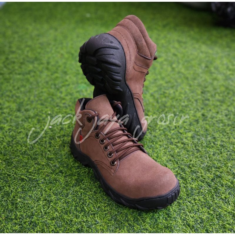 sepatu boots seafty full kulit sapi original suide