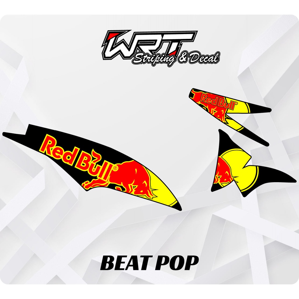 Striping Stiker Lis Decal Beat Pop RedBull