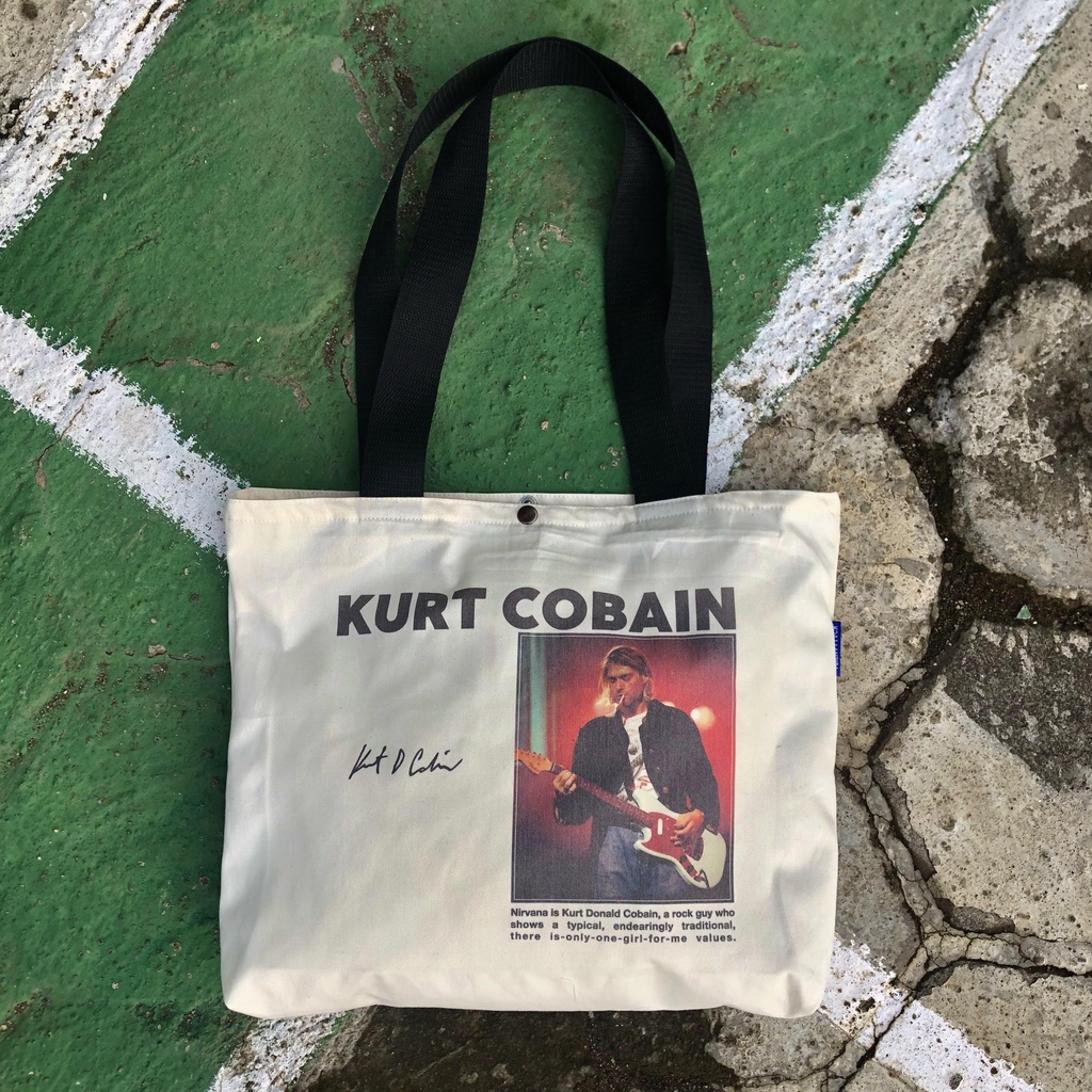 Tas Tote Bag - Alienattack Kurt Cobain