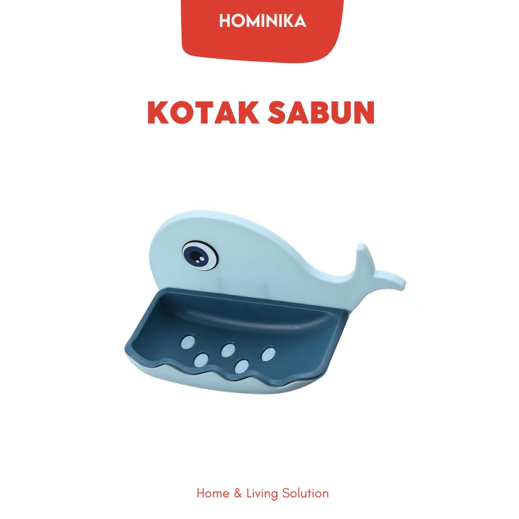 Kotak Sabun Ikan Paus HMN60 Lucu Plastik Rak Tempat Sabun