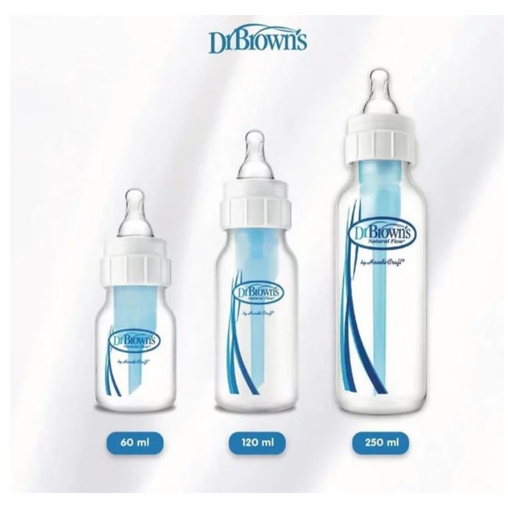 Dr Brown's Natural Flow Reduces Colic 60ml 120ml 240ml 0M+ BPA Free