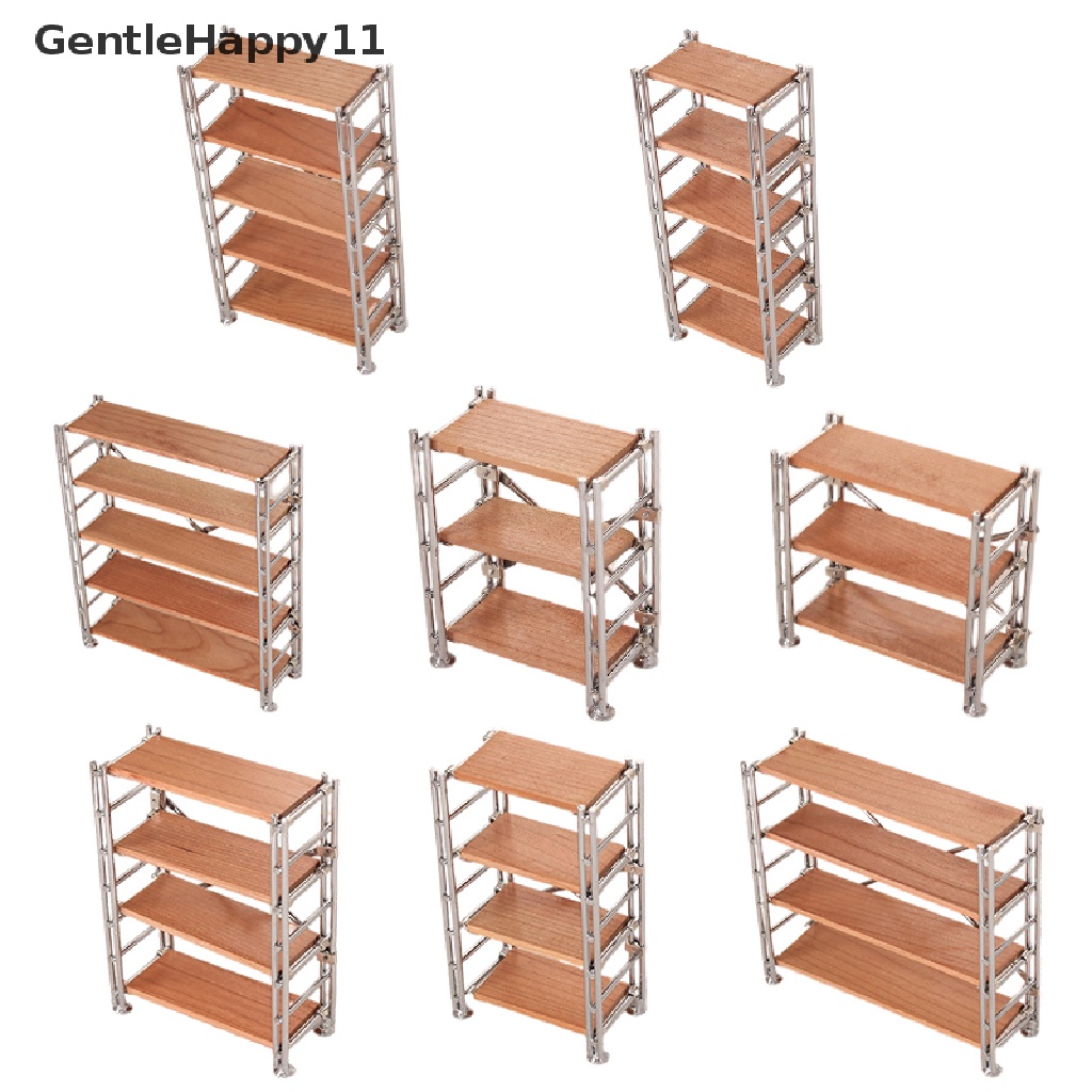 Gentlehappy 1:12rumah Boneka Miniatur Rak Penyimpanan Rak Buku Rak Display Supermarket Model Berdiri Furniture Dekorasi Rumah Mainan id