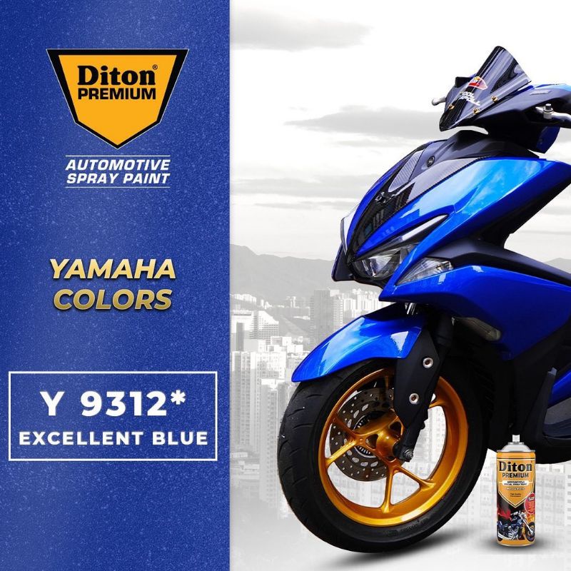 Pilok Pilok Cat Semprot Diton Premium Biru Excellent 9312 Biru 400cc Tahan Bensin Cepat Kering