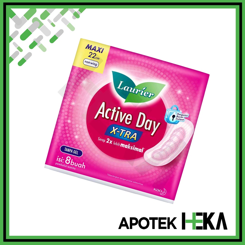 Laurier Active Day X-TRA Maxi 22 cm Non Wing - Pembalut Wanita (SEMARANG)