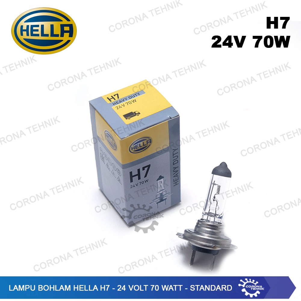 H7 - 24 Volt 70 Watt - Standard Lampu Bohlam Hella