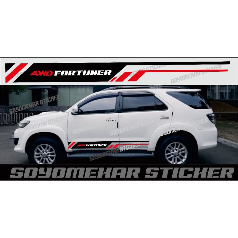 STIKER MOBIL STICKER CUTTING LIS BODY MOBIL FORTUNER