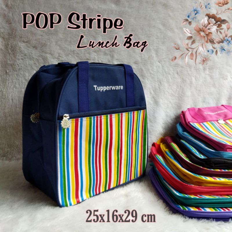 Tas bekal pop stripe/ pop stripe bag tupperware