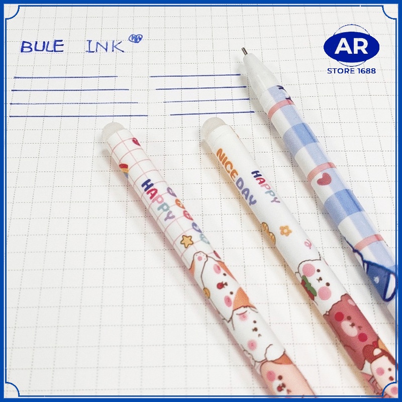 AR Pulpen Hapus Erasable Pen Bolpen Hapus Motif Karakter Pen Hapus Tinta hitam / Pulpen Gel Tinta Bisa Dihapus Bolpoin Gel Bisa hapus