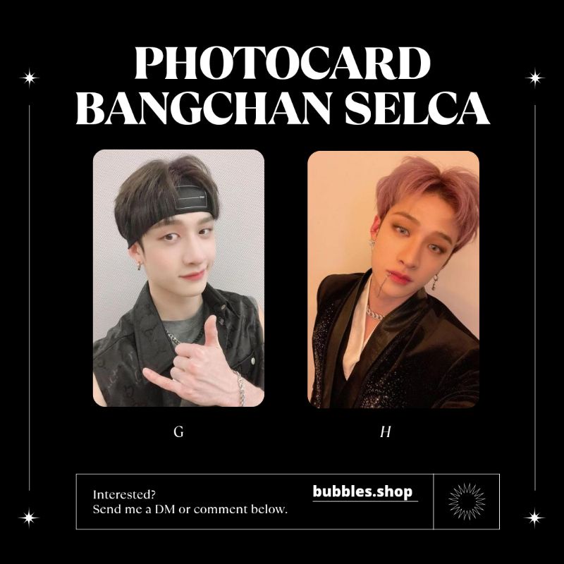 PHOTOCARD UNOFFICIAL BANGCHAN STRAYKIDS SELCA