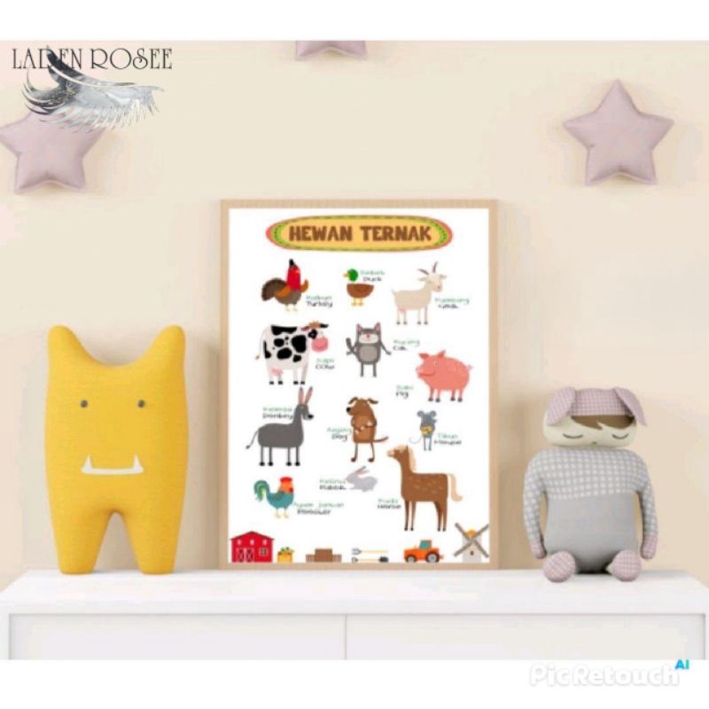 Poster Edukasi Anak Hewan Ternak