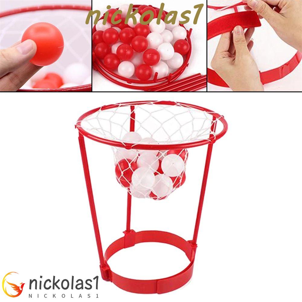 Nickolas1 Bando Hoop Basket Lucu Dengan 20bola Mainan Luar Ruangan Head Ball Game Catching Basket