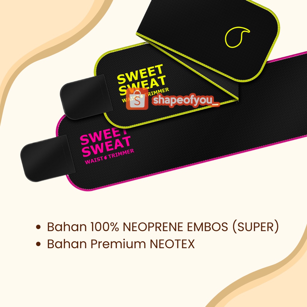 Korset Pelangsing Perut Buncit Pengecil Pinggang Pria Wanita Sweet Sweat Bahan Tebal Pelengkap Pengecil Lengan Arm Trimmer