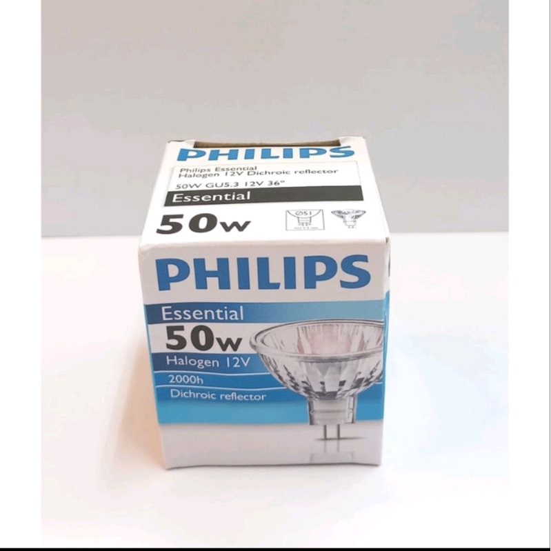 Lampu Halogen Ess MR16 50W 12V Philips