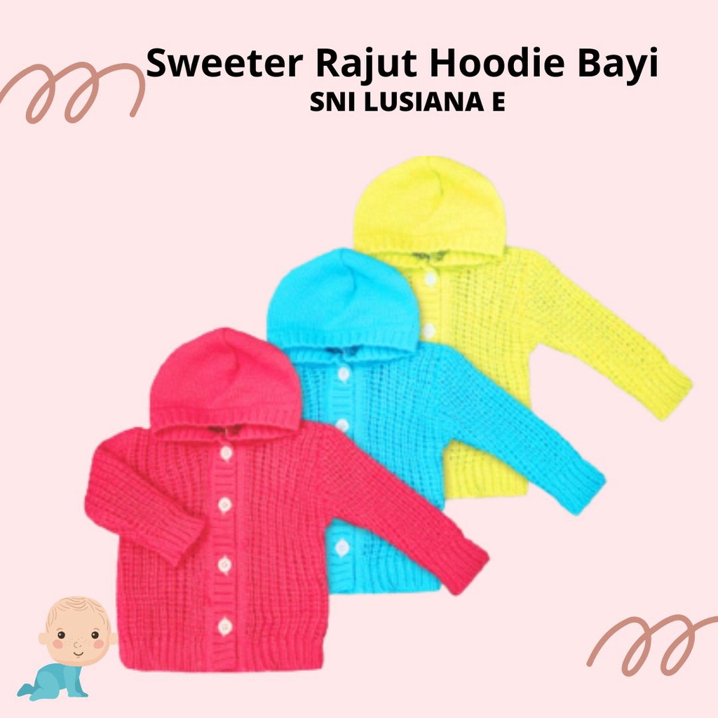 Sweater Bayi / cardigan  / hodie / Rajut Hoodie Lusiana 655500