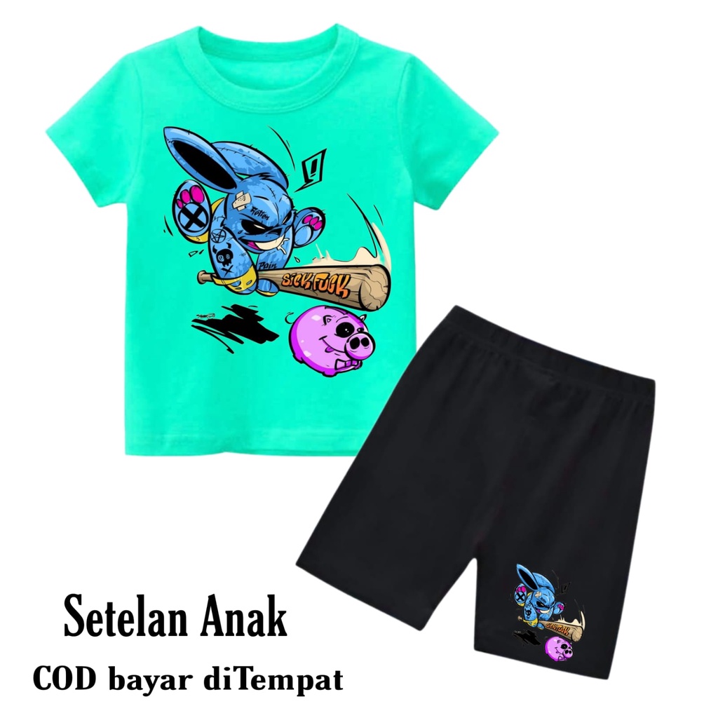 Hzl_outfit Setelan Baju Anak Sick F/ Baju Setelan Anak Anak