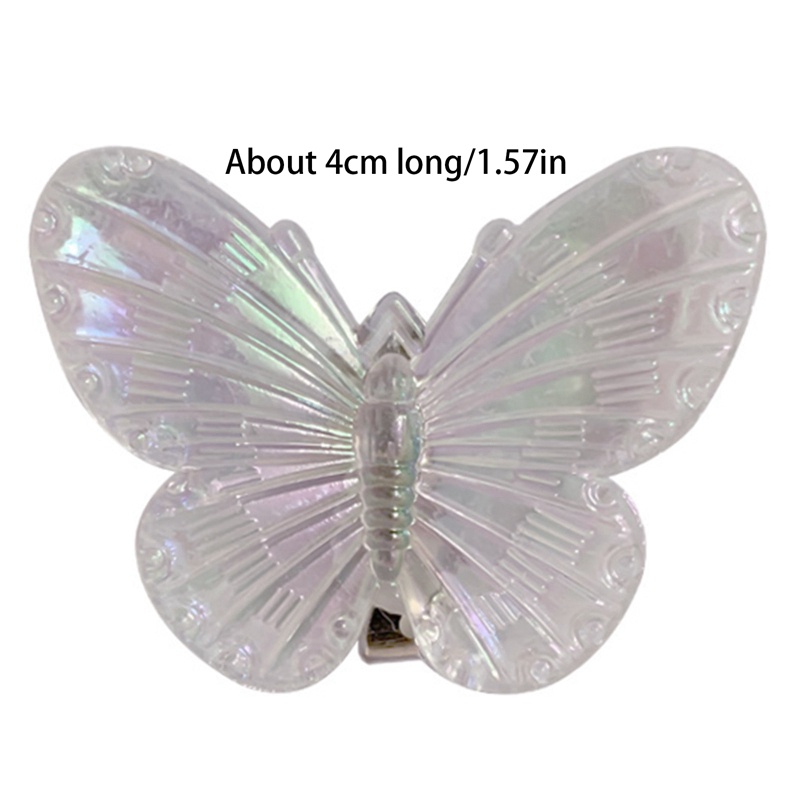 5pcs Gadis Transparan Kupu-Kupu Merah Muda Jepit Rambut Anak Fashion Bentuk Hati Rambut Klip Wanita Jepit Headband Aksesoris Rambut