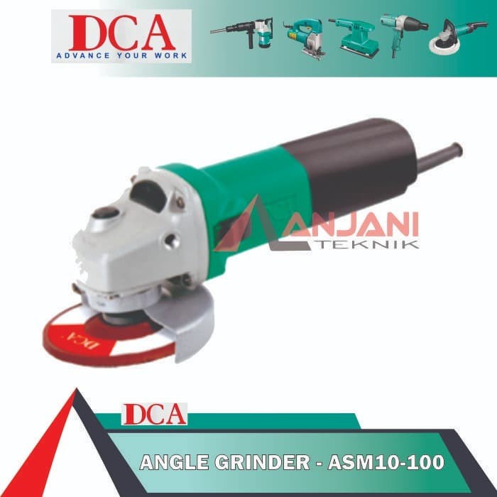 DCA ASM 10-100 MESIN GERINDA TANGAN LISTRIK 4 INCH VARIABEL SPEED ANGLE GRINDER 4INCH GURINDA VARIAB