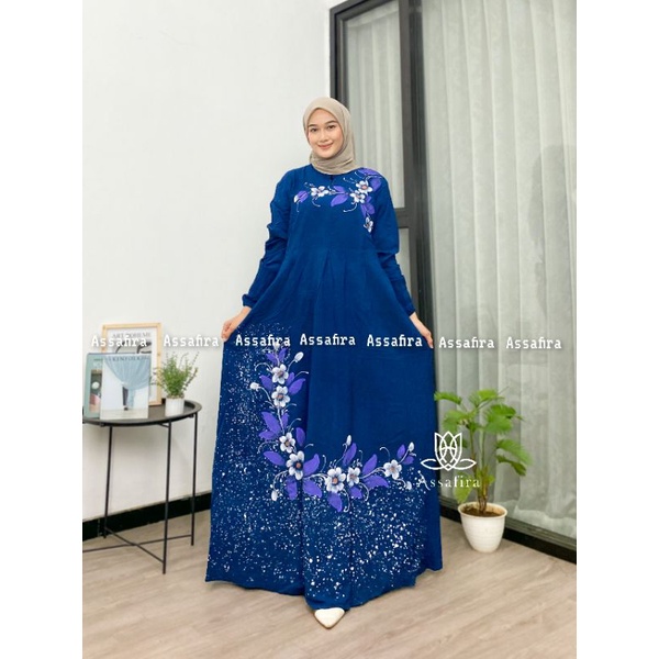 GAMIS LUKIS TERBARU DAN KEKINIAN KAIN ADEM DAN TEBAL GAMIS Twill RAYON DRESS DAILY FASHION WANITA MUSLIM