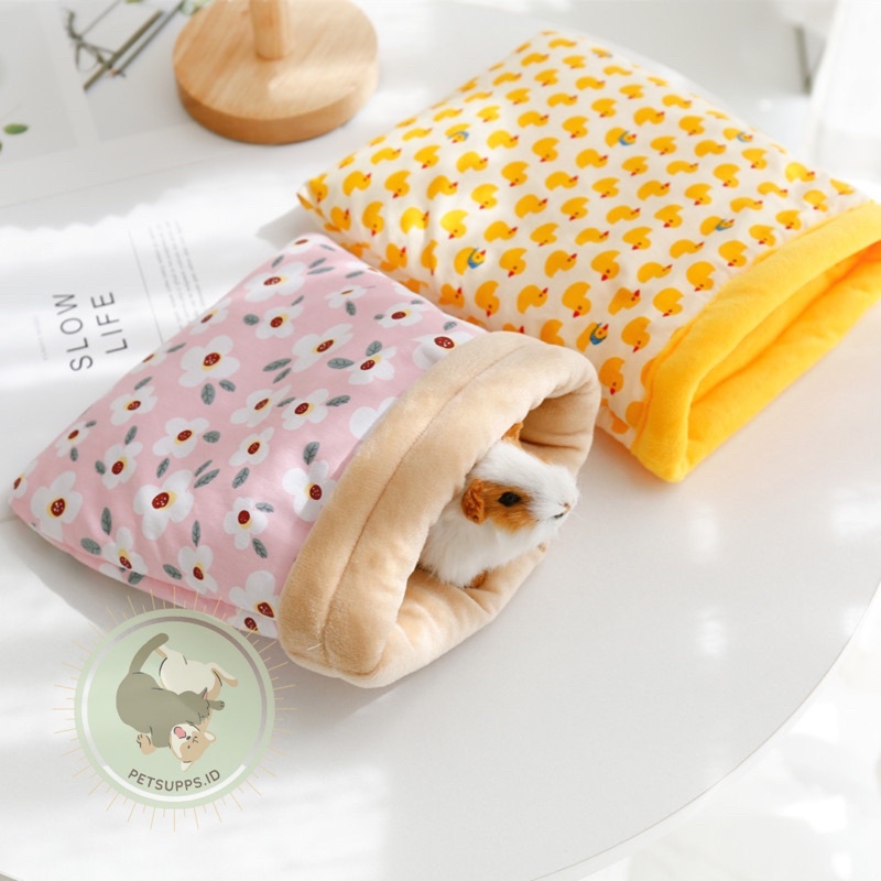 Snuggle sack guinea pig hedgehog sugar glider hamster | pouch rumah hewan peliharaan kecil | sleeping pouch | hiding cave