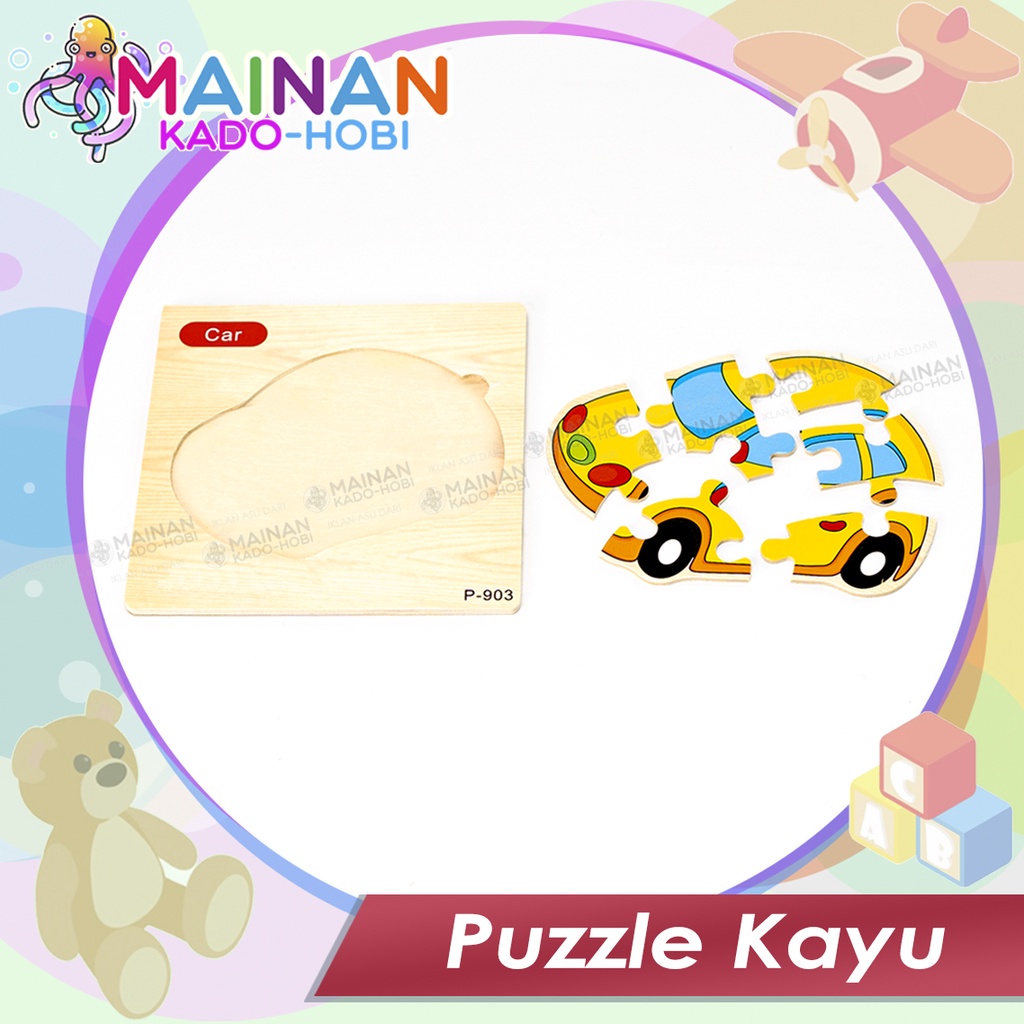 MAINAN ANAK TOYS PUZZLE KAYU EDUKATIF KARAKTER TRANSPORTASI