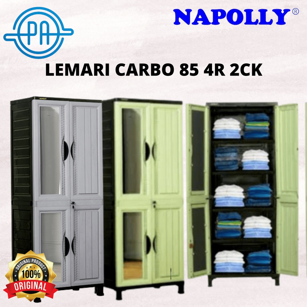 LEMARI PLASTIK NAPOLLY CABRO 85 4R 2CK / LEMARI 2 PINTU 5 SUSUN