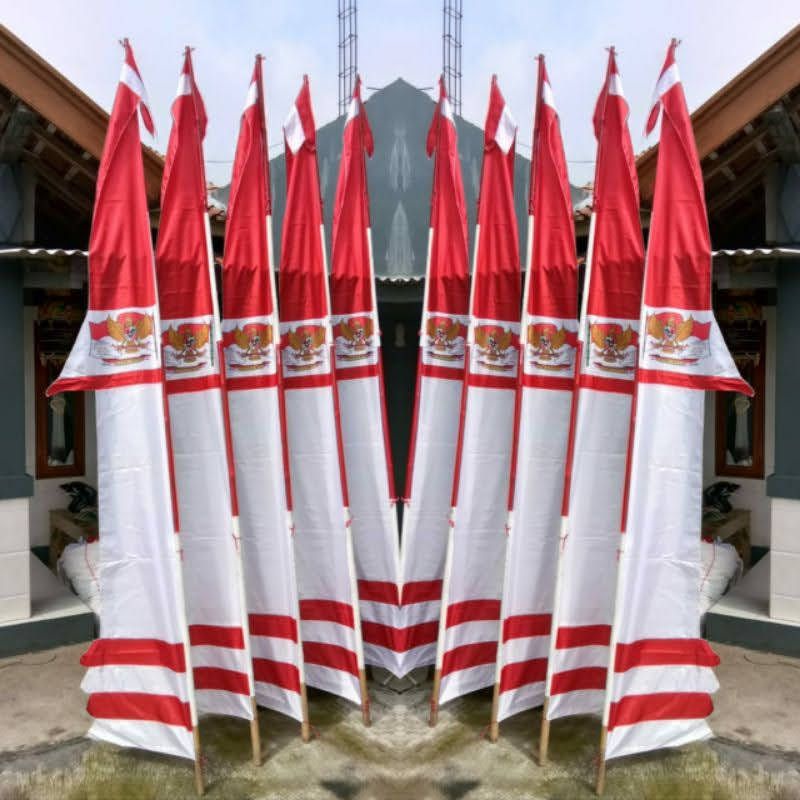 Umbul umbul pasung merah putih panjang 3,5 m all warna