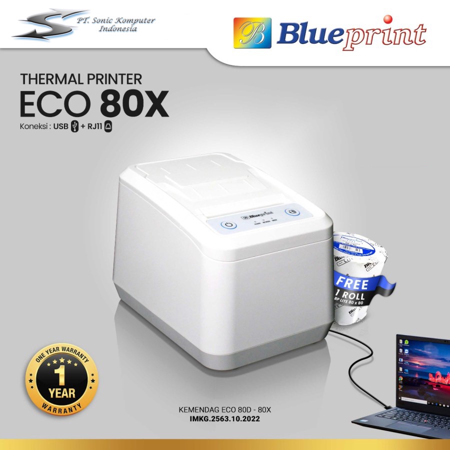 Printer Thermal Dekstop 80 mm BLUEPRINT ECO 80X USB