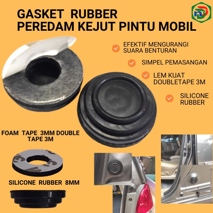 Karet Peredam Pintu Mobil - Peredam Suara Pintu Mobil - Peredam Kejut Pintu Mobil 12 Set