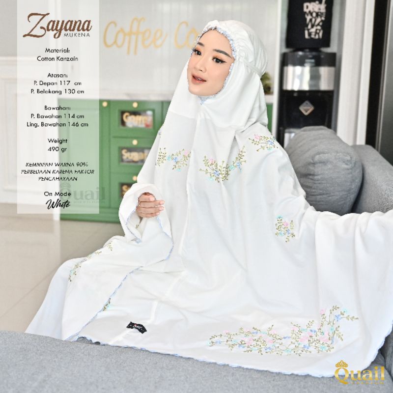 Mukena Dewasa Katun Kanzain Premium Original Quail Hijab ZAYANA