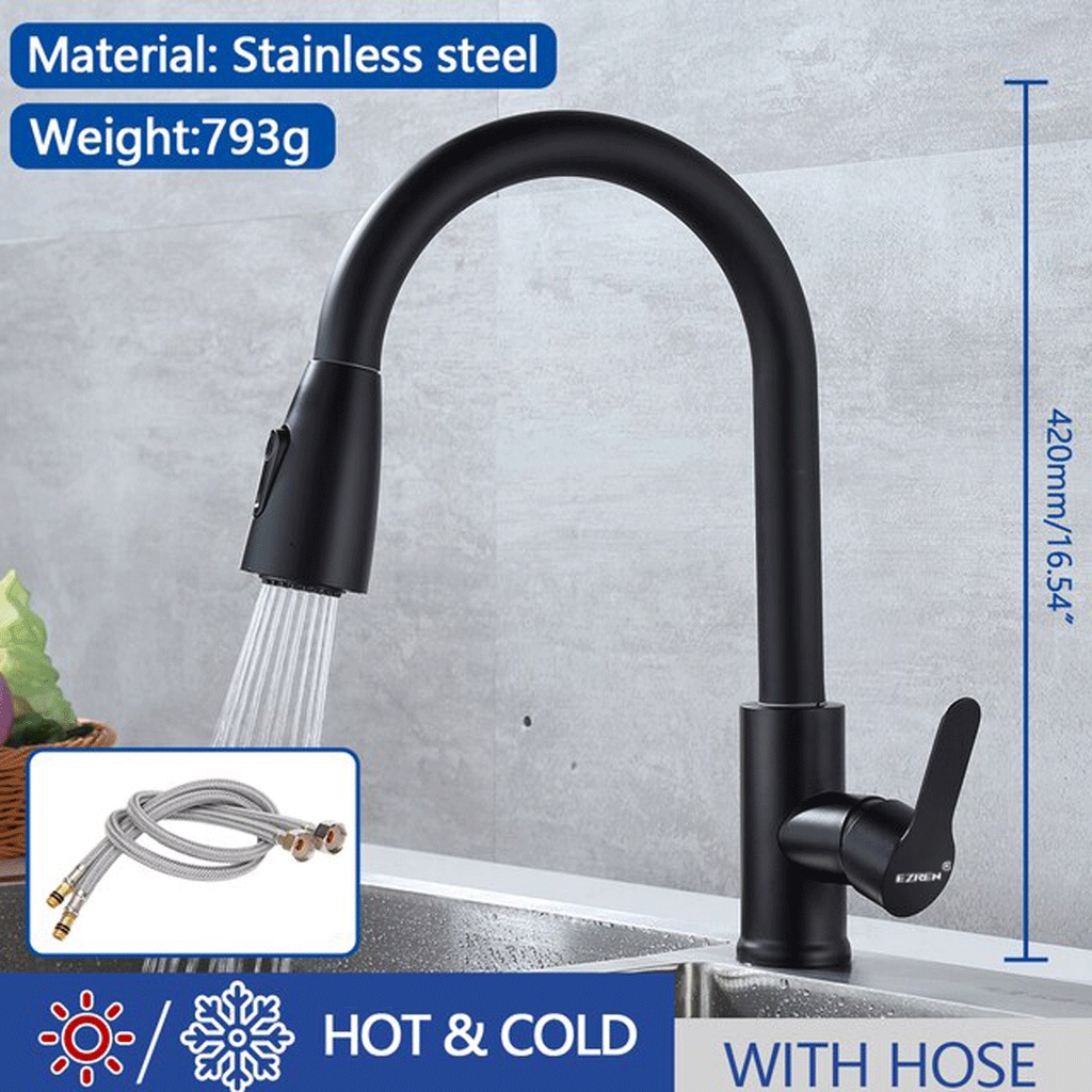 Ezren EZ-3001 Keran Air Dapur Hot &amp; Cold Kitchen Faucet Keran Hitam