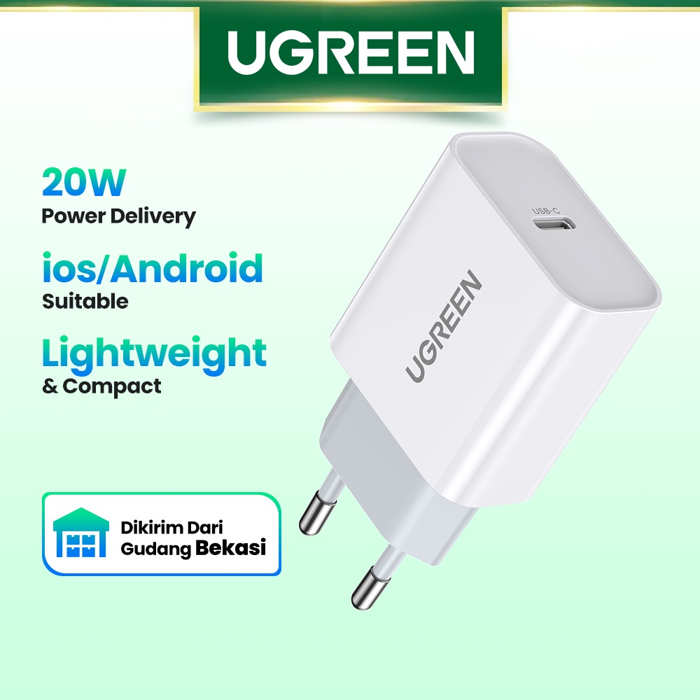 Ugreen PD 20W Quick Charge QC 4.0 3.0 USB Tipe C Untuk iPhone 14 13 pro Max 13 / 12 / 11 / XS / XR / 7 plus / 8 plus / X