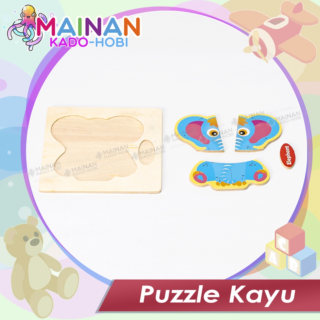 MAINAN MONTESSORI ANAK CREATIVE WOODEN PUZZLE TOYS SUSUN PAPAN PUZEL