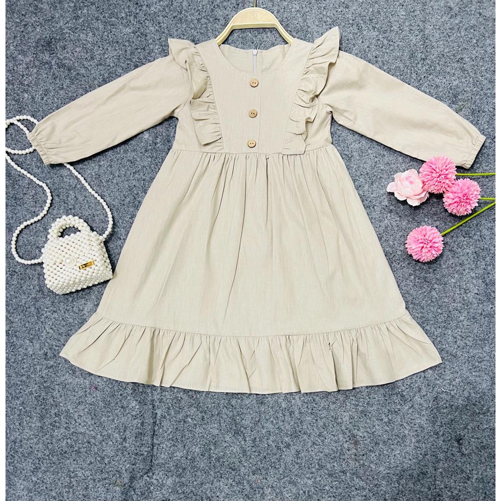 Jimmedy.id - Dress Anak Perempuan/Gamis Anak Bahan Katun Untuk Anak Usia 3-7 Tahun