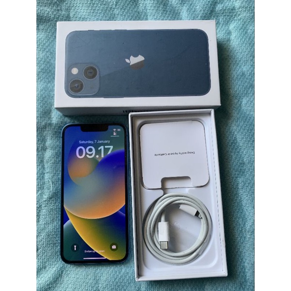 iPhone 13 Mini 128GB Blue iBox BH 97%  SINYAL AKTIF PERMANEN MULUS NO MINUS