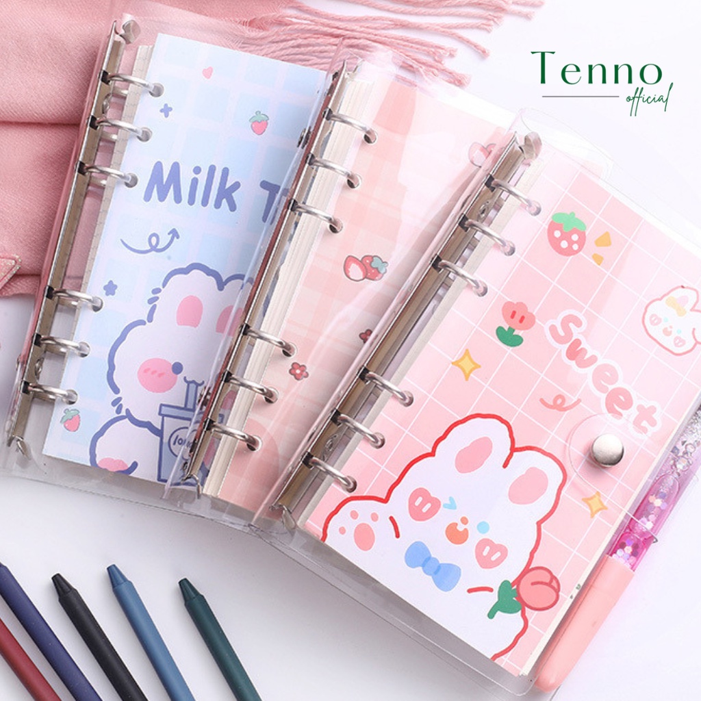 

TENNO Binder Note A6 100 lembar Lucu Karakter Character Daily Planner Aesthetic Estetik