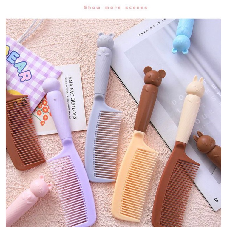 Sisir Rambut Anak motif bear/ cute bear hair comb/ sisir rambut korea style