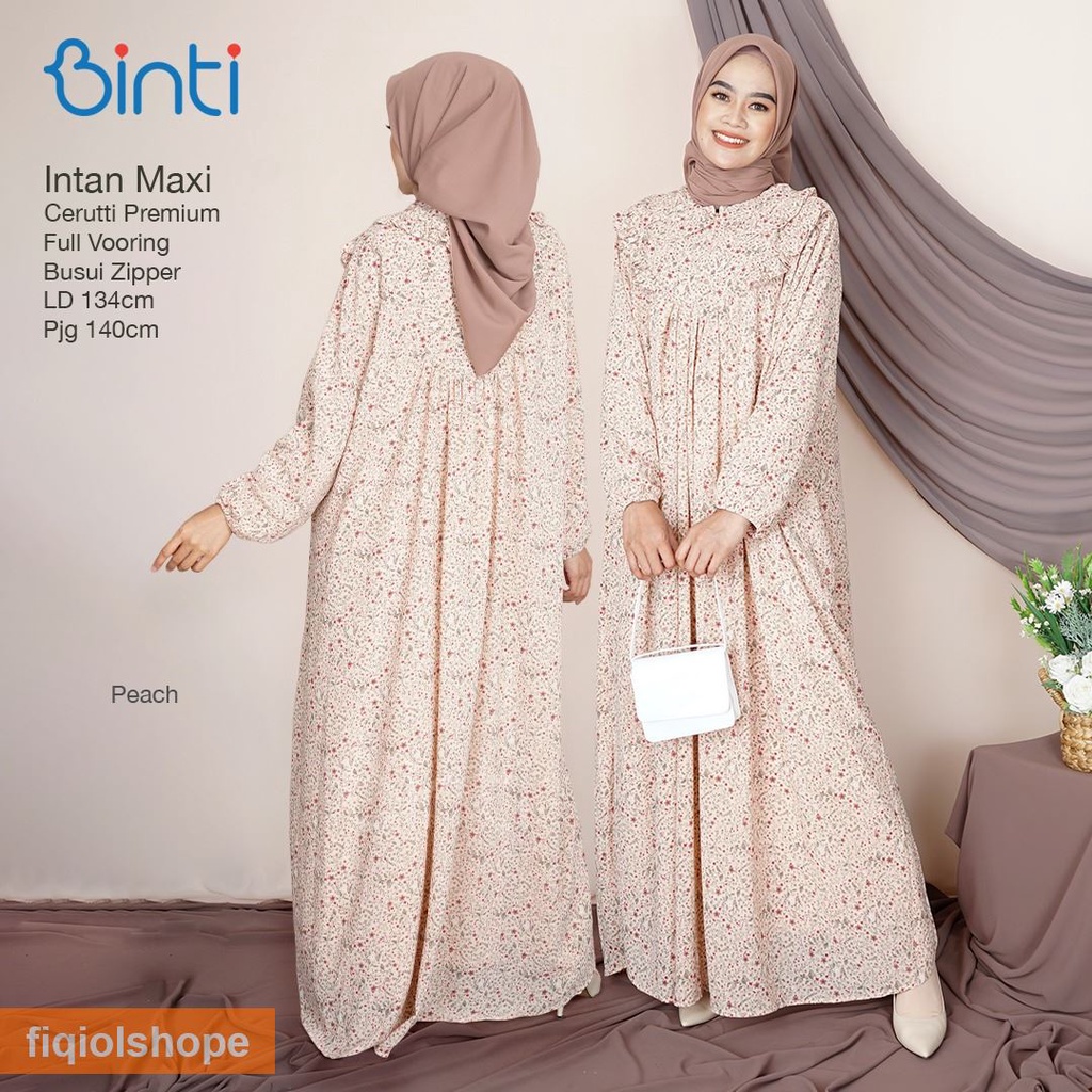 Binti Gamis Jumbo LD 134  Intan Herlina Maxi Dress Muslim By Binti