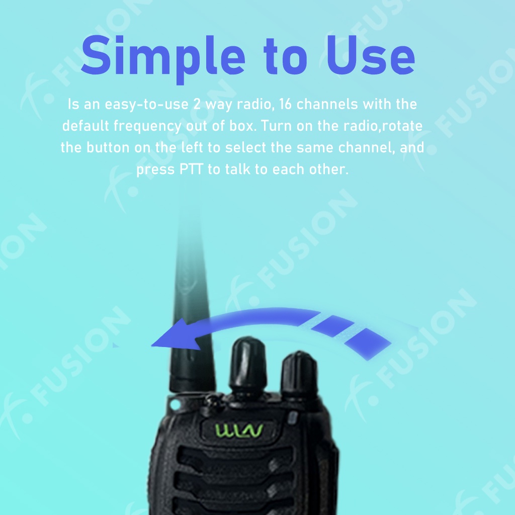 Walkie Talkie WLN HT UHF Handy Talky TWO WAY RADIO BLACK 888S 2 UNIT
