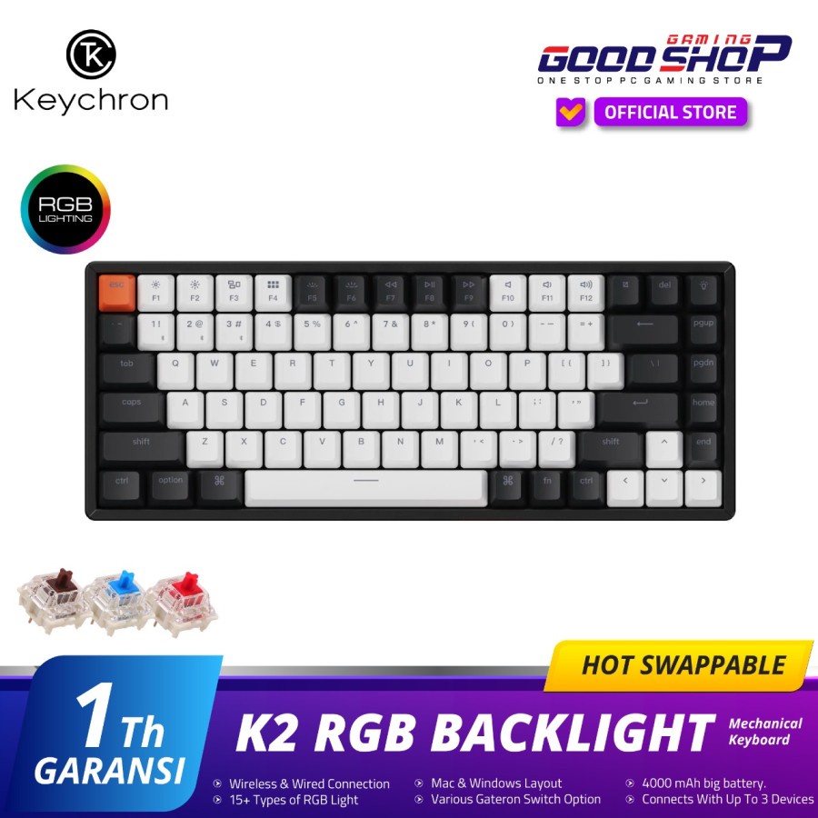 Keychron K2 ver 2 Hot-Swappable RGB Backlight PLASTIC