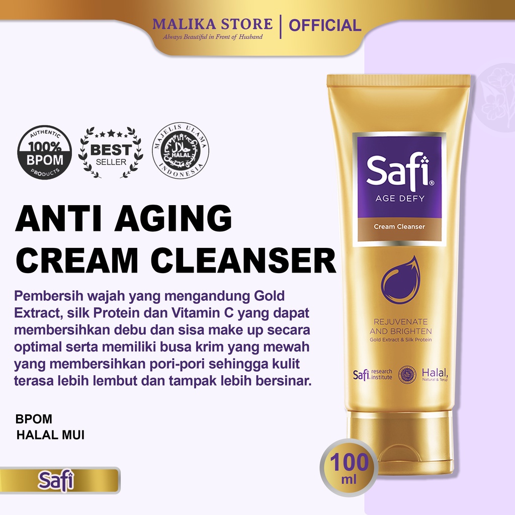 Safi Age Defy Anti Aging Bpom Cleanser Mask Face Skincare Pembersih Whitening Pemutih Skin Sabun Pak
