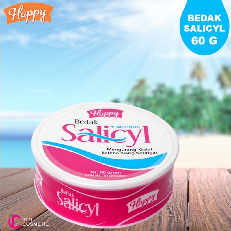 Happy Bedak Salicyl Gatal Biang Keringat Bedak Tabur Kulit Cacar Air Alergi Bedak Dingin