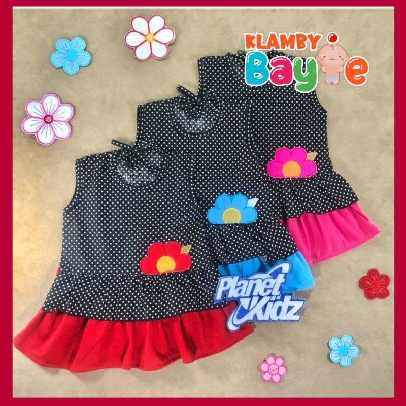 PLANET KIDZ Rok Dress Bayi 0-7 bulan Rempel / Baju Bayi Anak Perempuan Bagus Lucu Murah