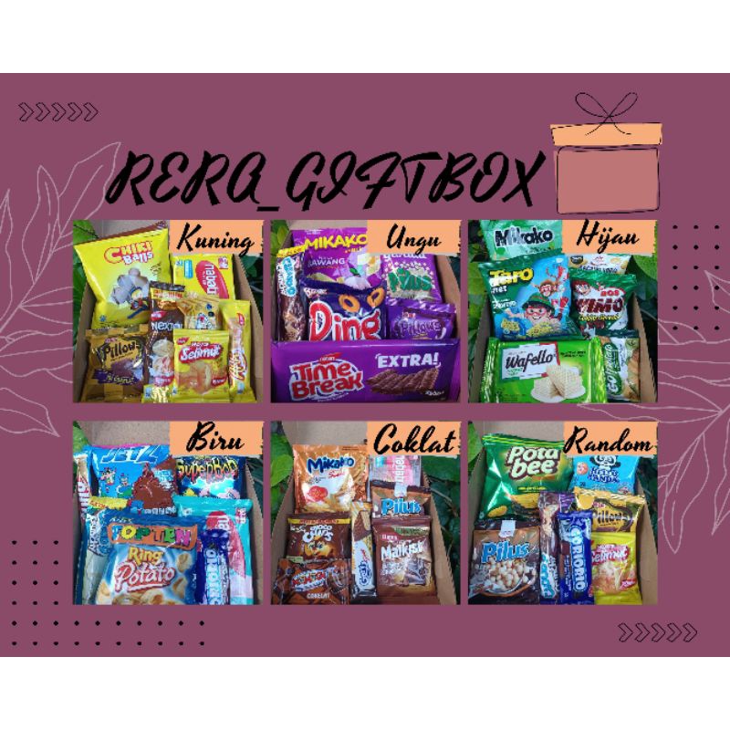 

Gift Box Snack / Snack Box / Hampers Sncak / Kado Snack / Kejutan Snack Box