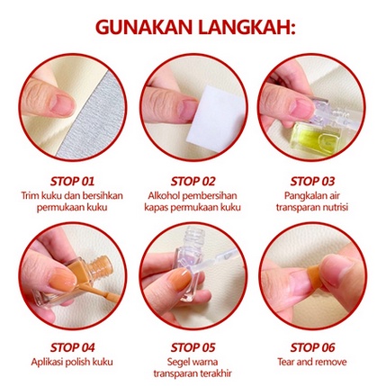[COD] 2IN1 30 Warna Cat Kuku muslimah Gel Nail polish no peel off cat kuku