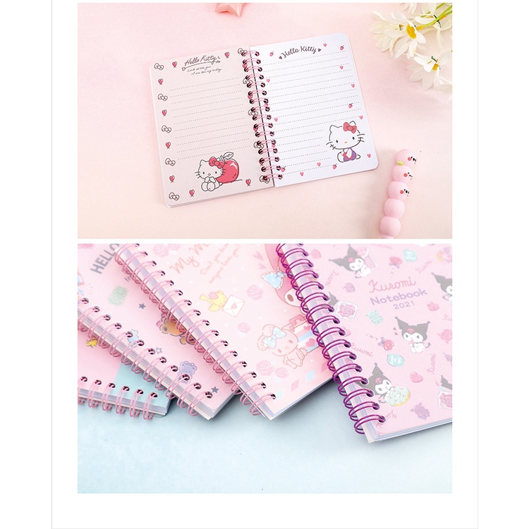 DIARY RING KECIL SANRIO MINI NOTEBOOK KUROMI MINIBOOK HELLOKITTY MEMO KECIL SNOPPY MEMO RING RING MINI BOOK RINGBOOK DIARY RING KARTUN LUCU CINAMOROLL DIARY BUKU CATATAN KECIL MY MELODY @banyak