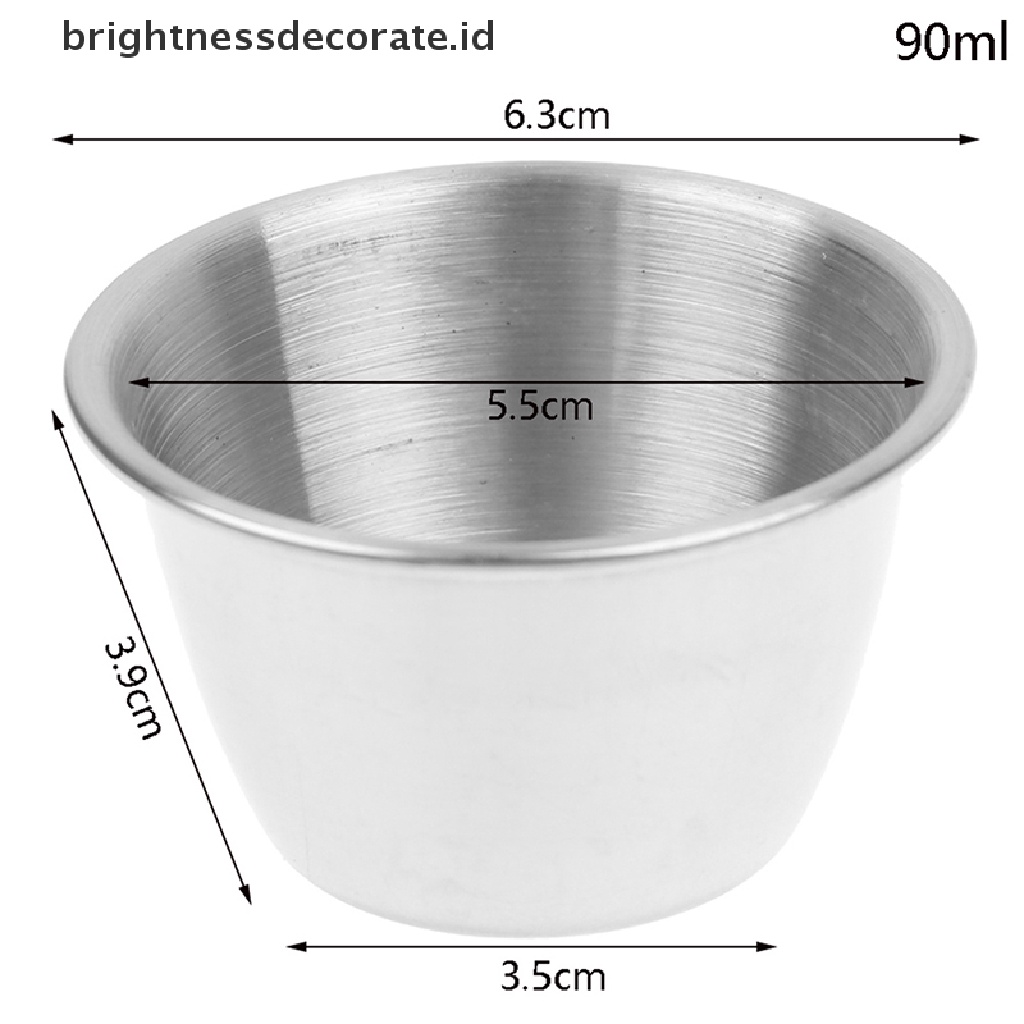 [Birth] 1pc Stainless Steel Hot Pot Dipping Bowl Cangkir Saus Kecil Wadah Bumbu [ID]